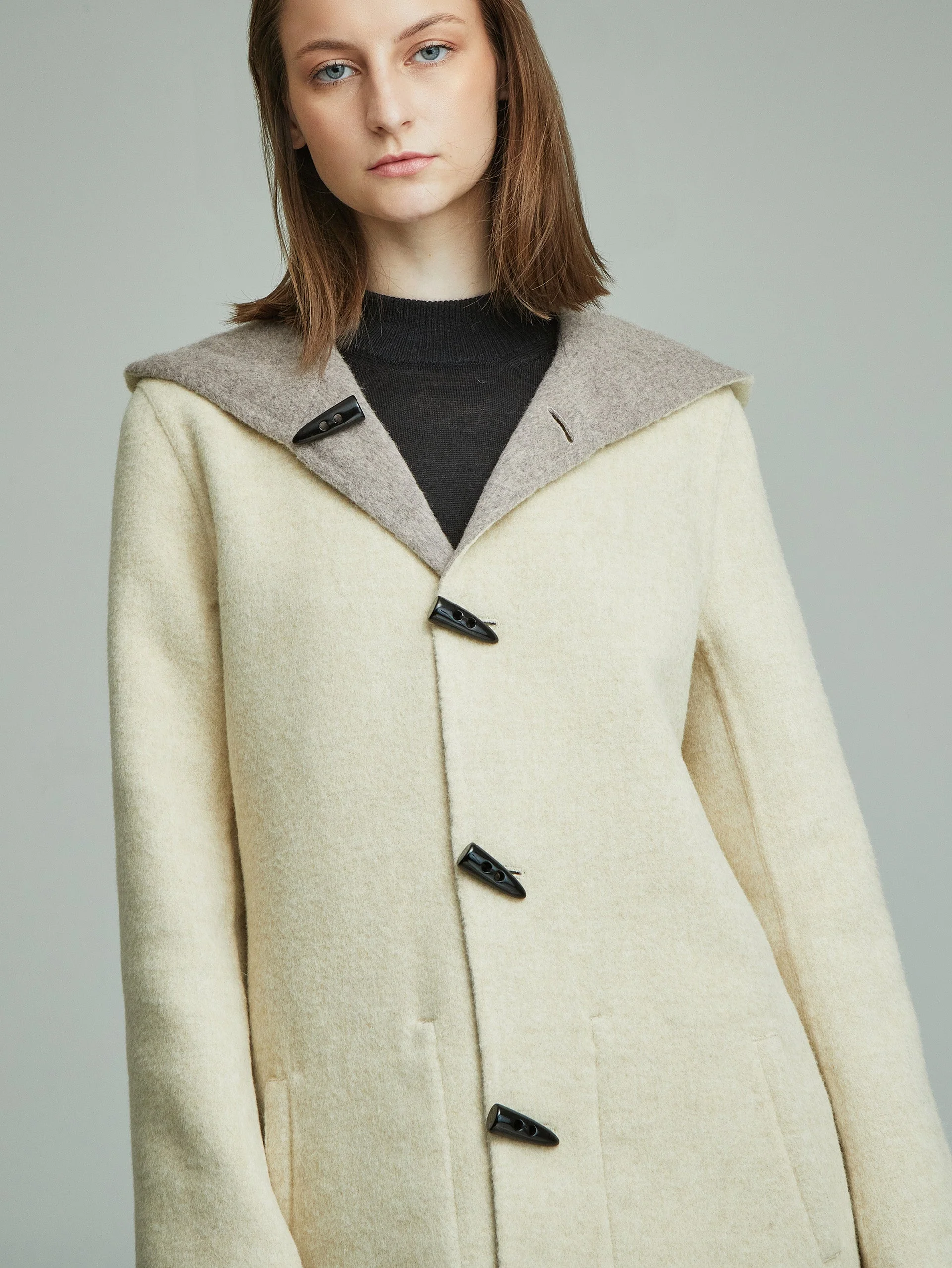 Abrigo Alaia De Baby Alpaca Color Beige - Imagen 6