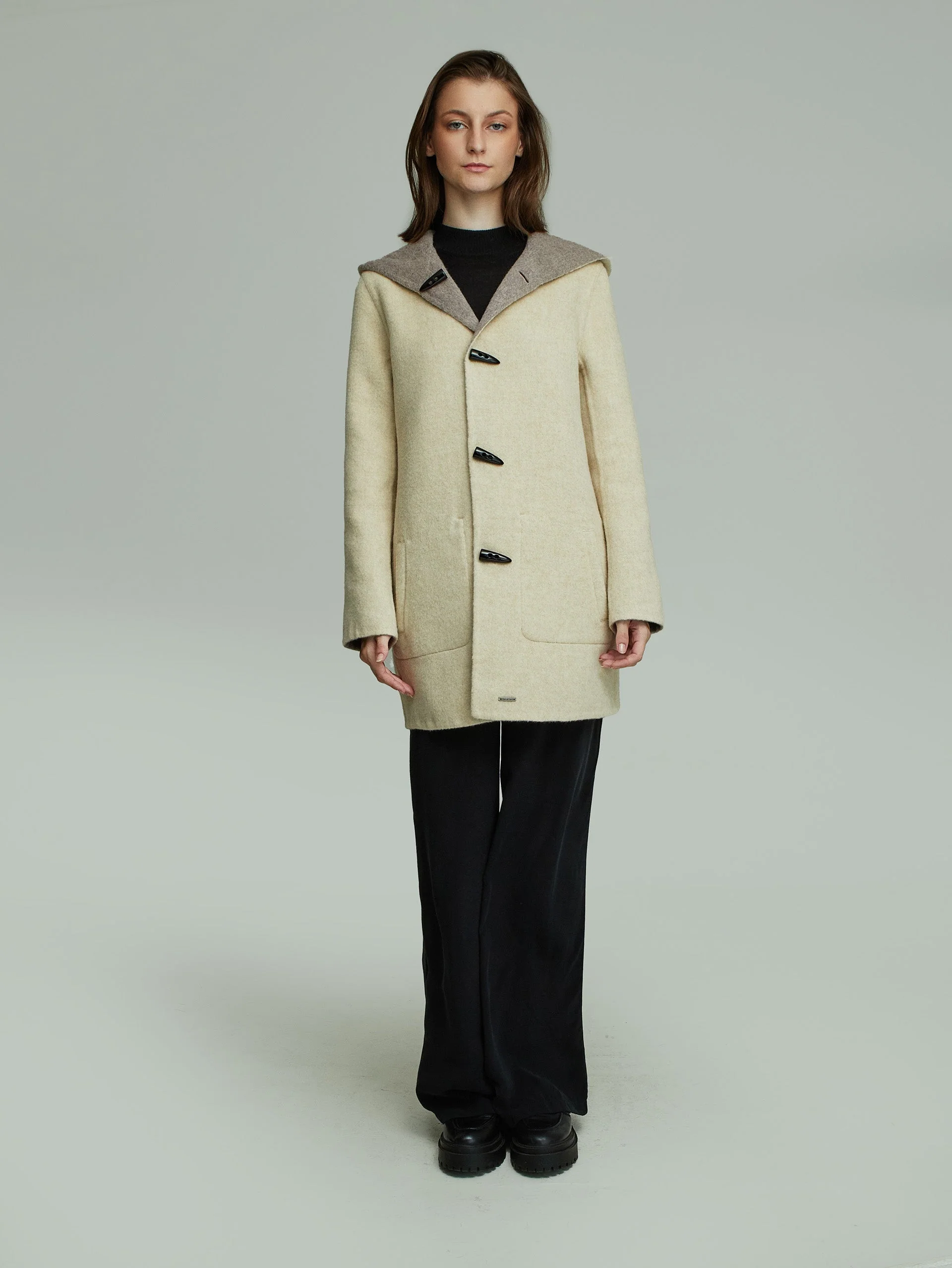 Abrigo Alaia De Baby Alpaca Color Beige - Imagen 8